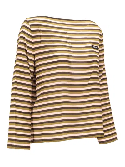Miu Miu Top Cdc Righe In Multi