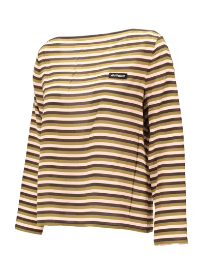 Miu Miu Top Cdc Righe In Multi