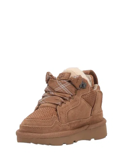 Ugg Stylish Boot-style Sneakers With Plush Lining In Brown