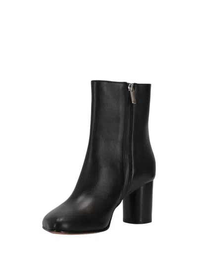 Niccolò Pasqualetti Obliqua Leather Ankle Boots In Black