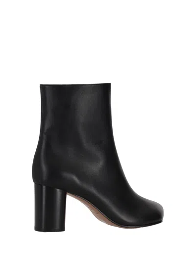 Niccolò Pasqualetti Obliqua Leather Ankle Boots In Black
