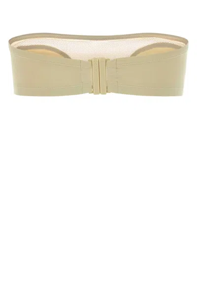 Eres Stretch Nylon Bandeau Premiere Bikini Top In Neutral