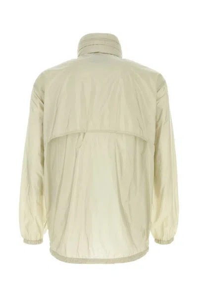 Prada Re-nylon Windbreaker Jacket In Neutral