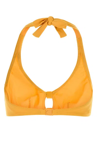 Eres 黄色弹力尼龙漂浮比基尼上衣 In Yellow