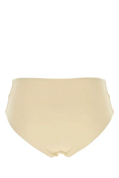 Eres 象牙色弹力尼龙骑行比基尼泳裤 In Yellow