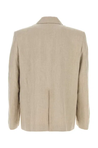Séfr Donovan Linen Blazer Double Breasted Design In Neutral