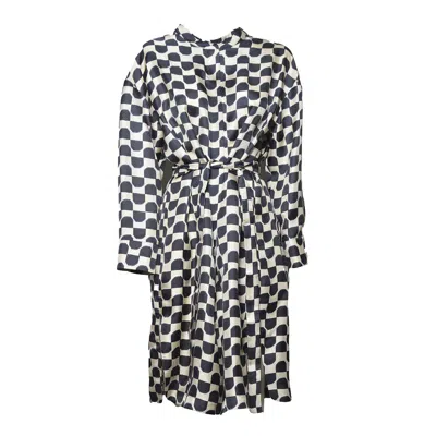 S Max Mara Abito Pinza In Blu/beige