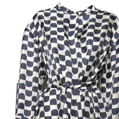 S Max Mara Abito Pinza In Blu/beige