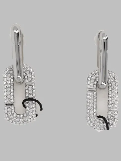 Marc Jacobs Elegant Statement Mini Earrings In Silver