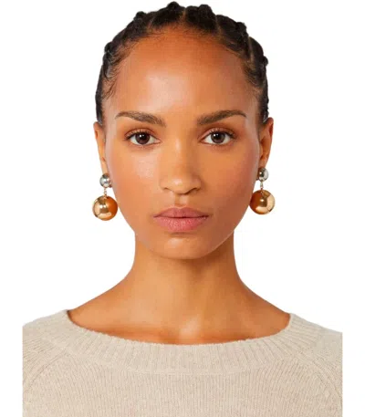 Max Mara Weekend Ovatte Bicolor Earrings In Multi