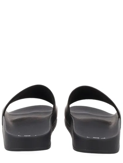 Msgm Slide Con Logo In Black
