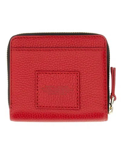 Marc Jacobs The Leather Mini Compact Wallet In Red