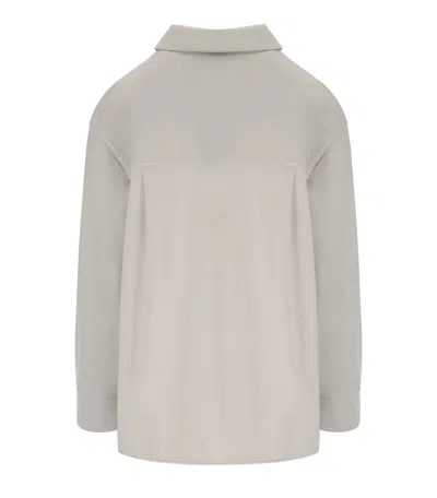 Mm Max Mara Gestro Sand Polo Blouse In Multi