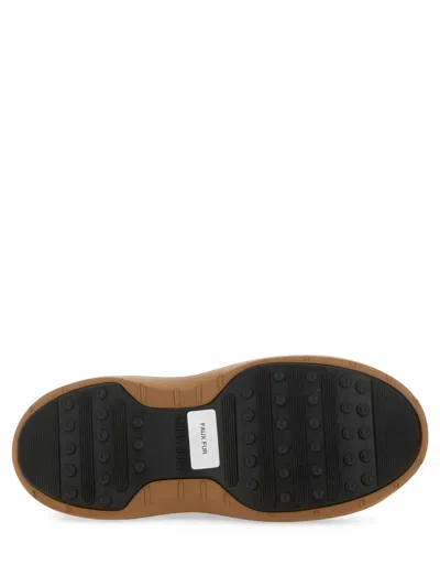 Moon Boot Suede Ankle Boots With Plush Fur Lining And Textured Sole In Brown