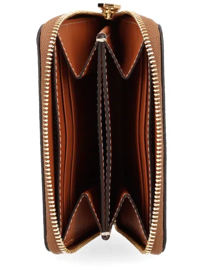 Burberry Mini Check Wallet In Neutral