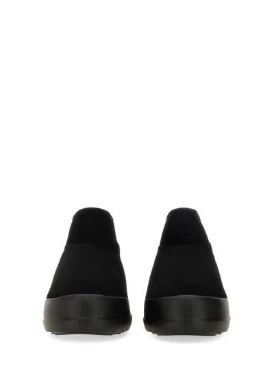 Moon Boot Mezzaluna Suede Ankle Boots Pull Tab In Black
