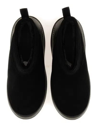 Moon Boot Mezzaluna Suede Ankle Boots Pull Tab In Black