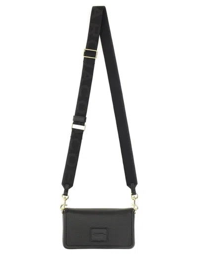 Marc Jacobs Mini Crossbody Bag Textured Finish Strap In Black