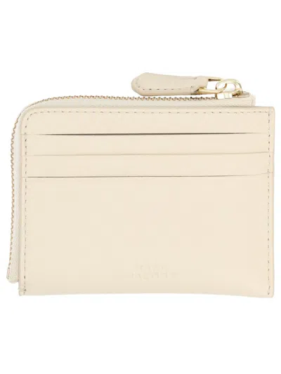 Marc Jacobs Everyday Top Zip Leather Wallet In Neutral