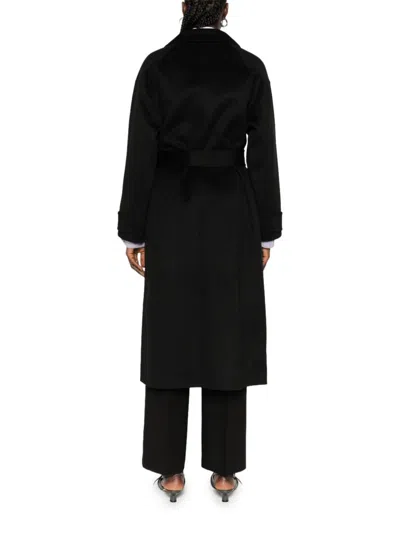 The Dynamis Studio Savile Double-breasted Wool Coat In Black