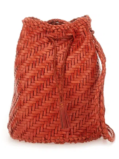 Dragon Diffusion 龙扩散 Borsa“绒球双跳棕褐色” In Orange