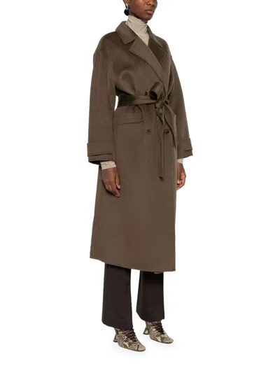 The Dynamis Studio Savile Oversized Double-breasted Coat In Brown