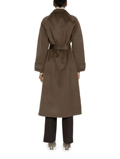 The Dynamis Studio Savile Oversized Double-breasted Coat In Brown