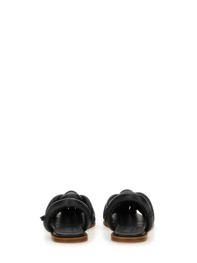 Hereu Cabersa 2 Sandals Braided Design Flat In Black