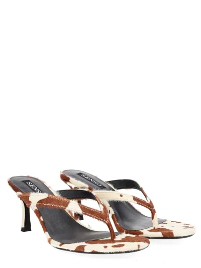 Senso Multicolor Farah Cowhide Patterned Sandals In Multi