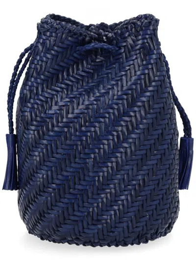 Dragon Diffusion 龙扩散 Borsa“绒球双跳棕褐色” In Blue