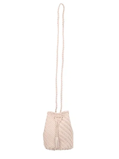 Dragon Diffusion 龙扩散 Borsa“绒球双跳棕褐色” In Beige