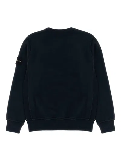 Stone Island Kids Mini Ribbed Neckline Sweatshirt For Boys In Multi