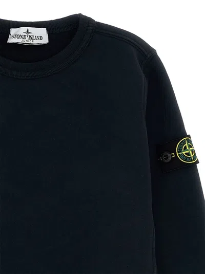 Stone Island Kids Mini Ribbed Neckline Sweatshirt For Boys In Multi