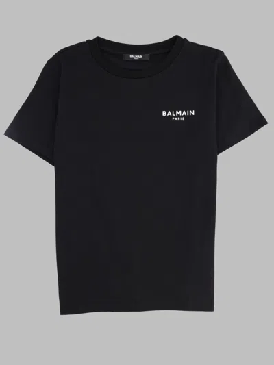Balmain Logo-print Cotton T-shirt In Black