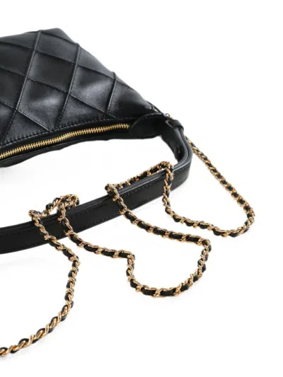 Tory Burch Fleming 皮革手拿包 In Black
