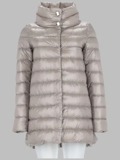 Herno Quilted Down-filled Down Coat In Gray