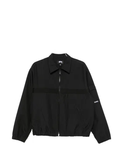 Stussy Zip-up Panelled Jacket In Black