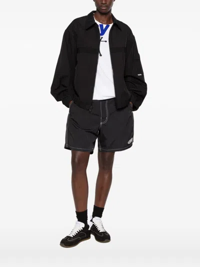 Stussy Zip-up Panelled Jacket In Black