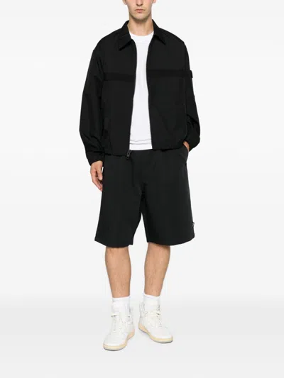Stussy Zip-up Panelled Jacket In Black