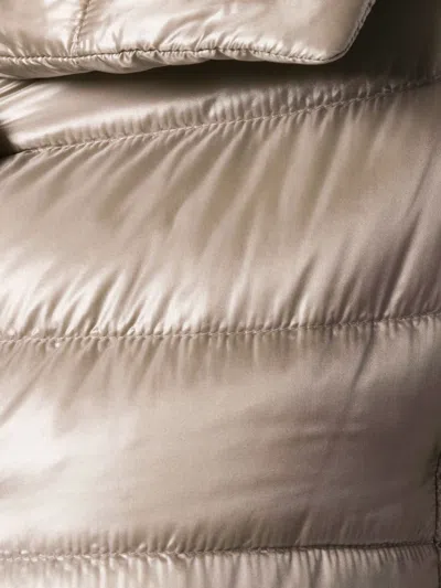 Herno Aminta Shiny Wide Collar Down Jacket In Neutral
