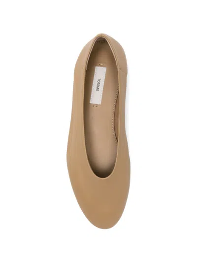 Totême Toteme Pre Slip Leather Ballets In Pattern