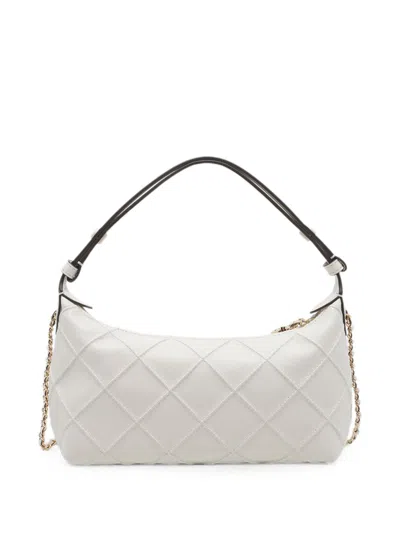 Tory Burch Fleming 皮革手拿包 In Ecru