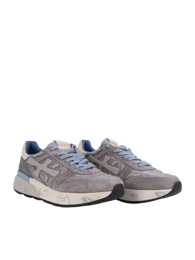 Premiata White Sneakers Mick Grey In Multi