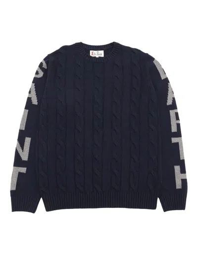 Mc2 Saint Barth Crewneck Sweater In Blue