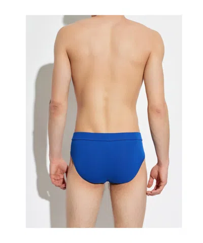 Dsquared2 Logo-embroidered Briefs In Blue