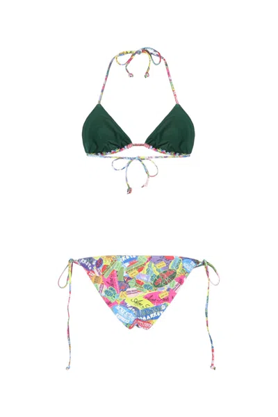Acne Studios One-piece Swimsuit With Playful Pattern In Multi