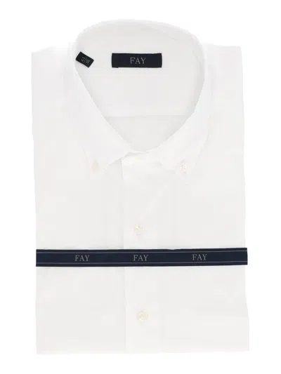 Fay Camicia Collo B. 下拉伸 In White