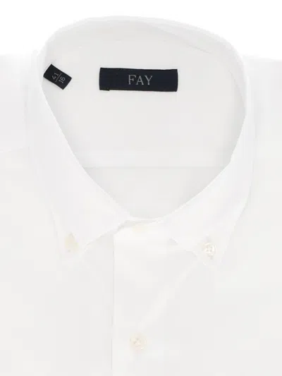 Fay Camicia Collo B. 下拉伸 In White