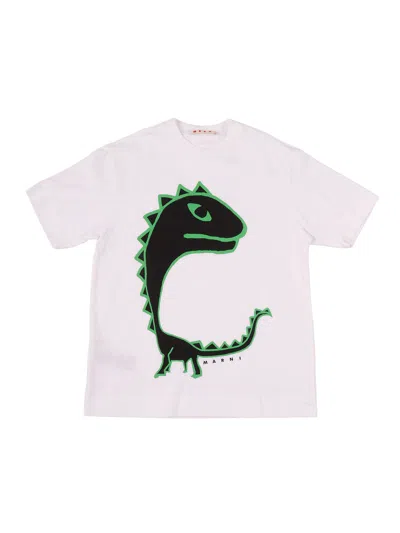 Marni "dinosaur" T-shirt In White