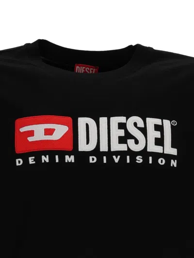 Diesel Essentials Man T-shirt Black Size L Cotton In Blue